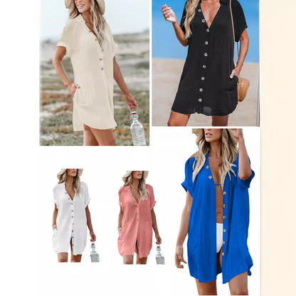 Women's Shirt Loose Beach Cardigan Sunscreen Bikini Blouse
