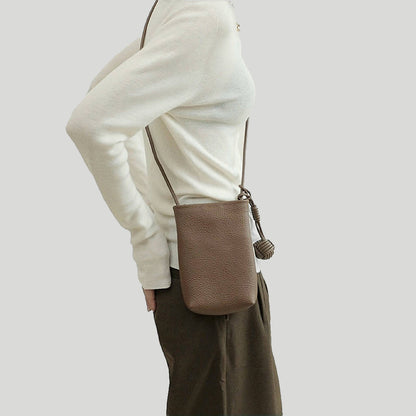Polycolor Hanging Ball Leather Bag