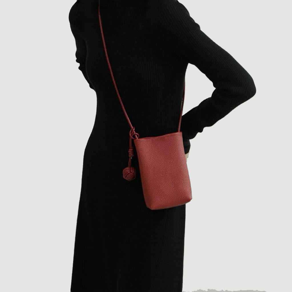 Polycolor Hanging Ball Leather Bag
